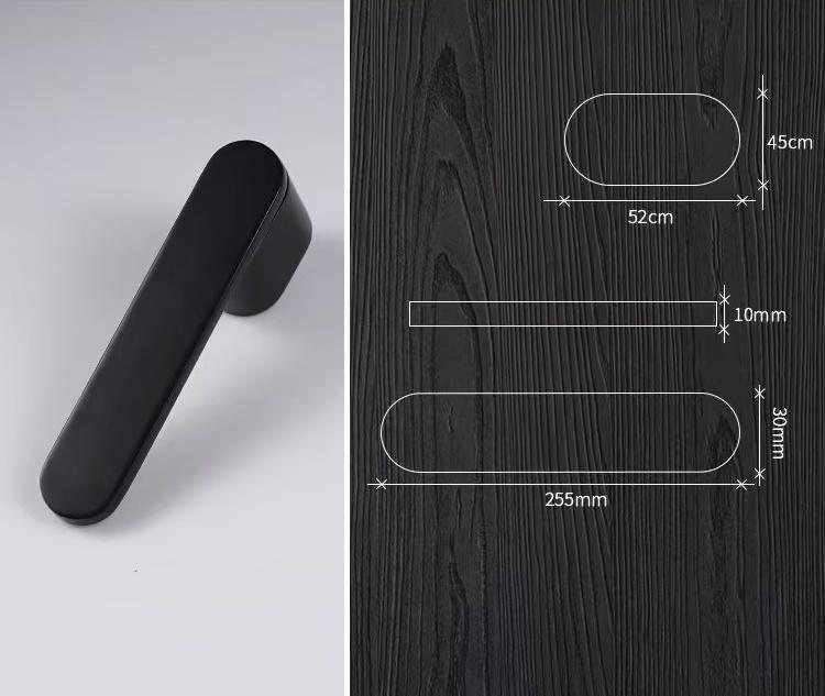 Modern Minimalist Zinc Magnetic Door Lock Bedroom Handle Keyless Door Lock Easy Installation Privacy Door Handle with Lock