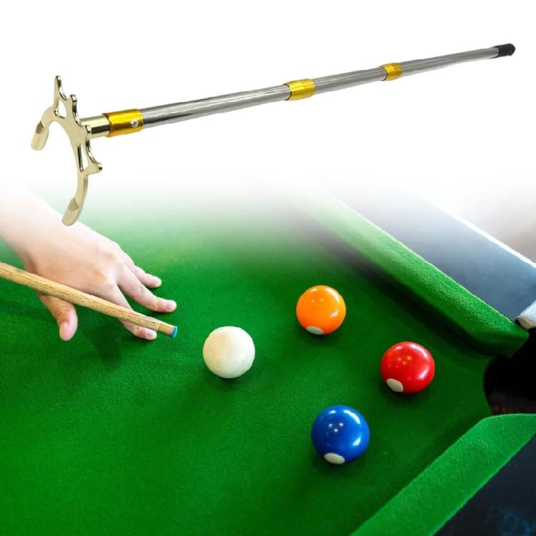 Retractable Billiards Pool Cue Stick Bridge with Replaceable Bridge Head Telescopic Bridge Stick Crosses Rack Pool
