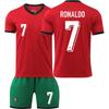 Set Maglia da Calcio Portogallo Ronaldo Casa 2024-25 Versione Fan