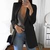 Blazer à revers pour femme, costume élégant et polyvalent ouvert sur le devant pour la vie quotidienne
