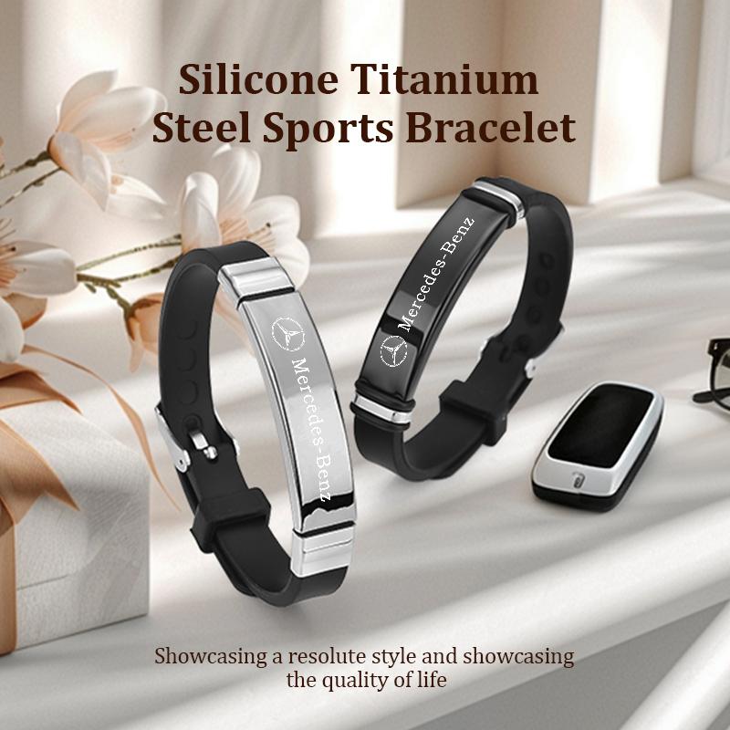 Car Logo Silicone Rubber Wristband Fashion Personalization Decoration Accessories For Benz AMG W213 W124 W108 W126 Exclusive