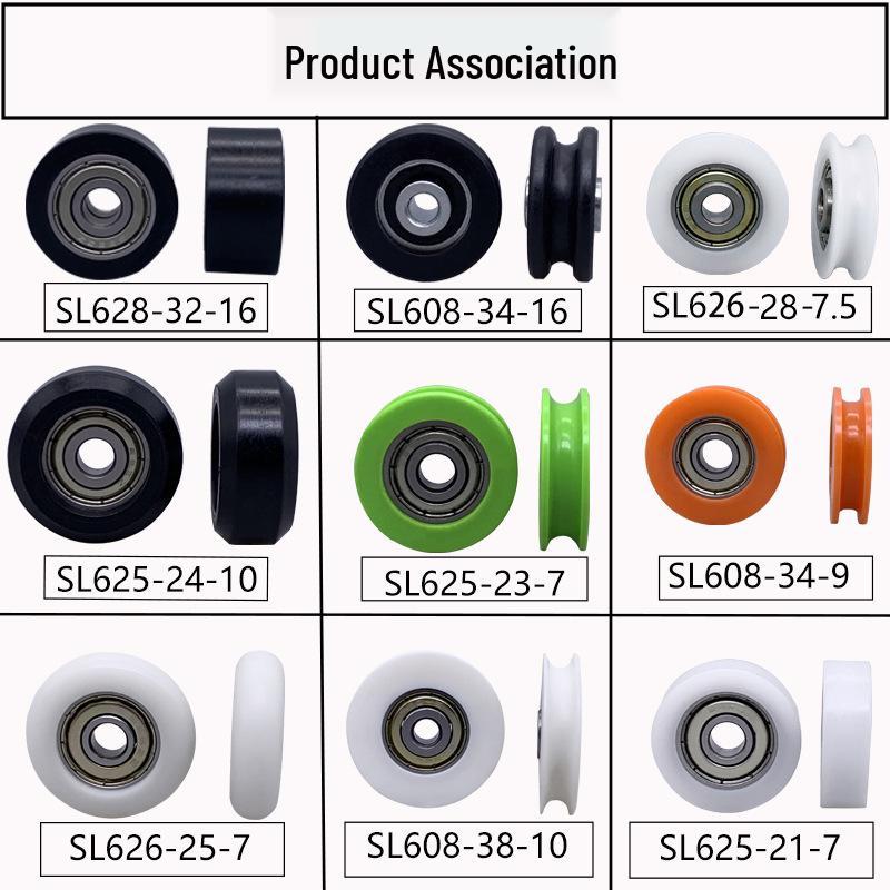 Schiebetür-/Fenster-Nylon-Gummi-beschichtete 626zz Rollen pulley