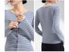 Wool Round Neck Slimming Cardigan: Versatile Women's Long Sleeve Knitwear for Autumn Fashion.