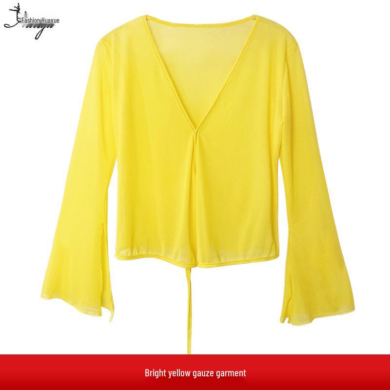 Chinese Classical Dance Costume: Women's Fairy Gauze Top and Mesh Skirt Set