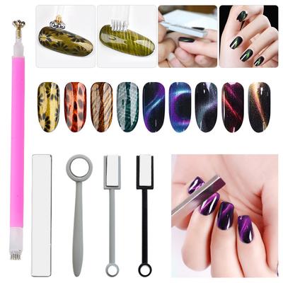 Nagelmodellagewerkzeuge Nagellackkleber Nagelmodellage Cat-Eye-Magnetstift