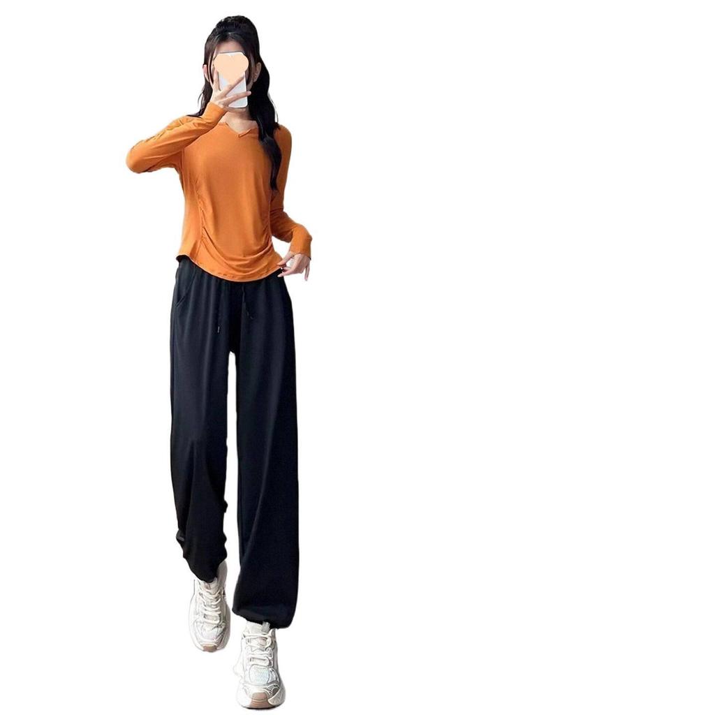 Women's Autumn 2026 Sportswear Set: Fashionable Morning Run Yoga Top and Cycling Fitness Pants