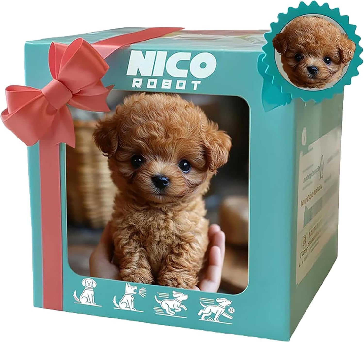 

New Puppy Pet Robot My Realistic Puppy Realistic Dog Robot Cute Moving Companion Circle for Souvenirs and Playtime [2025 Model] (Brown)