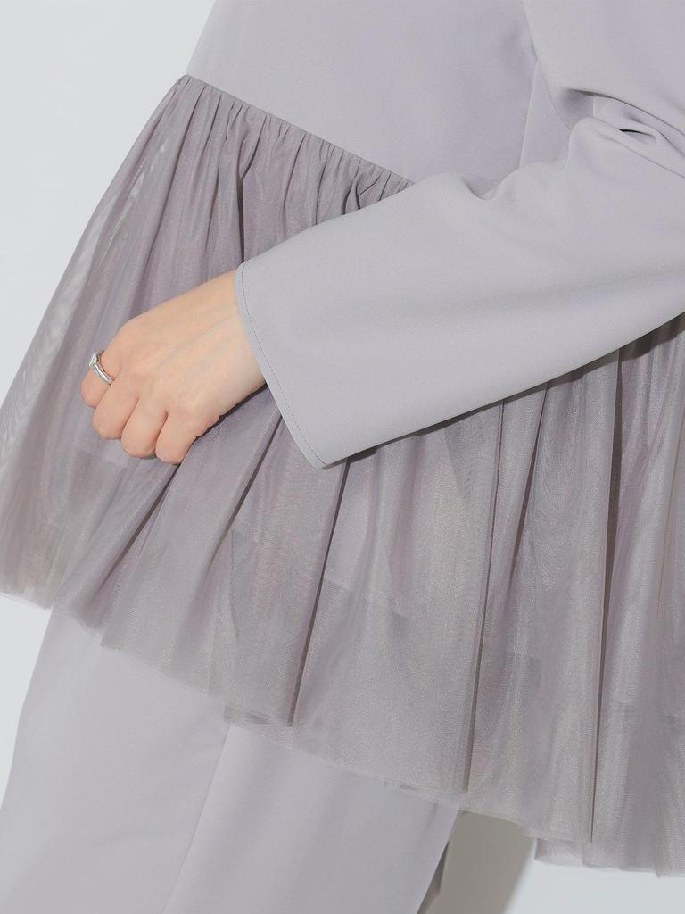 Beams Heart Women's Tulle All-in-One Set (Black, One Size)