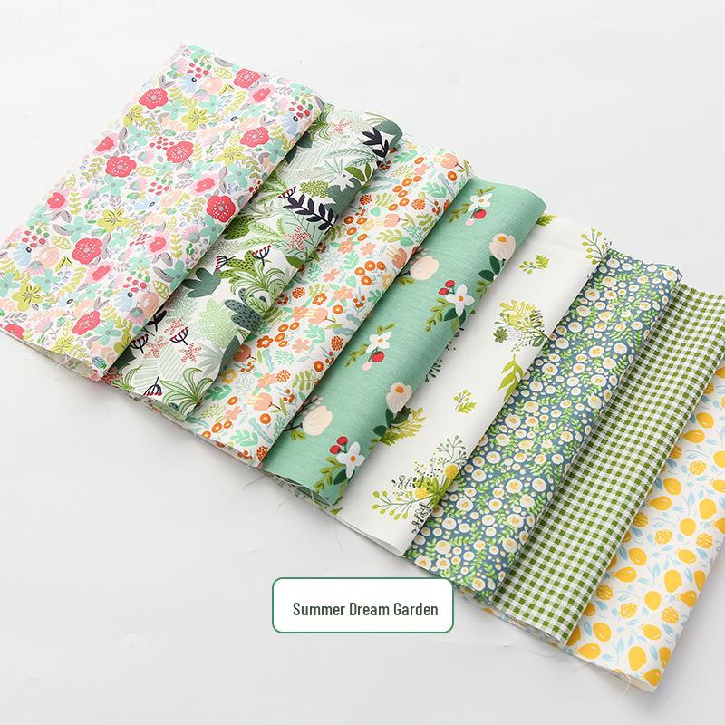 Pure Cotton Patchwork Fabric Set - Printed Fabric Scraps for Doll Clothes & Hair Ties, Handmade DIY Projects