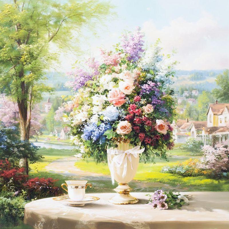 

GATYZTORY Paint By Number Flower Hand Painted Painting Art Drawing On Canvas Gift DIY Pictures By Numbers Vase Kits Home Decor 30x20cm no frame