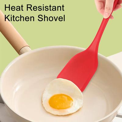 Food Grade Silicone Shovel Non-Scratch Spatula for Non-Stick Pans High Temperature Resistant Ergonomic Anti-Slip Handle Flexible Flipping Tool