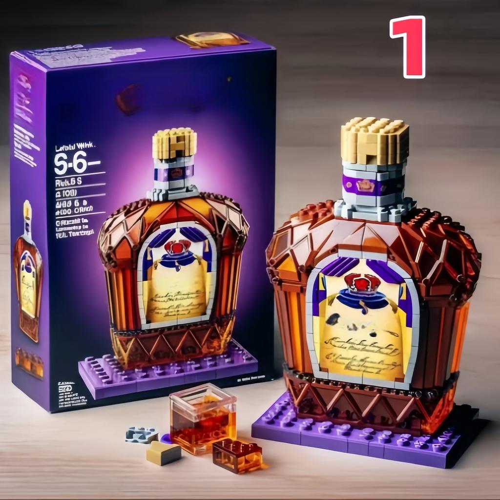 Baustein Whiskeyflasche Flasche Baustein Unternehmen Geschenk Firma Gedenk- Ausländische Weinflasche Schmuckstück Simulation Baustein
