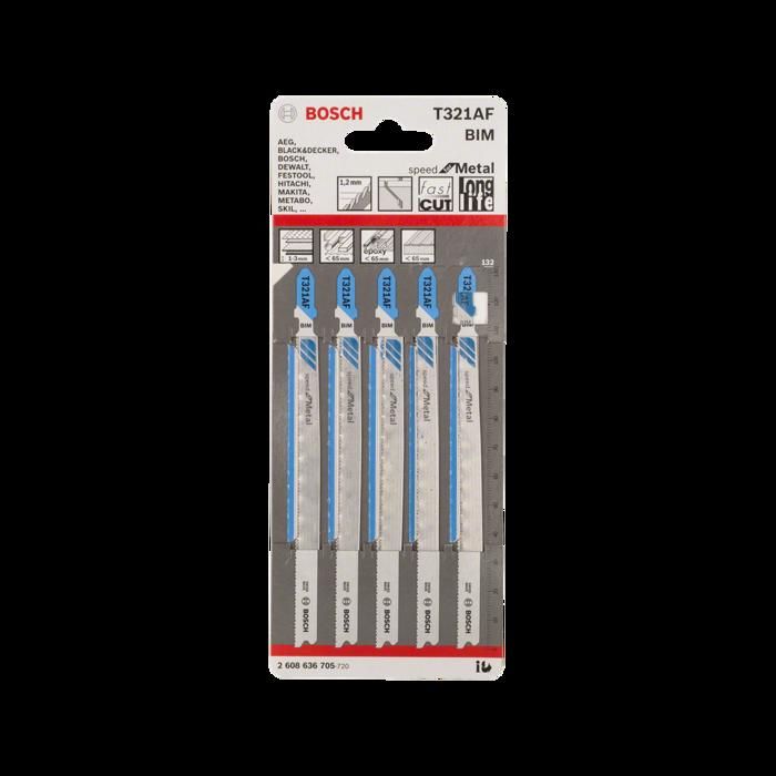 Lames De Scie Sauteuse - BOSCH - T321AF - Lot De 5 - Longueur 132 Mm - Speed for Metal
