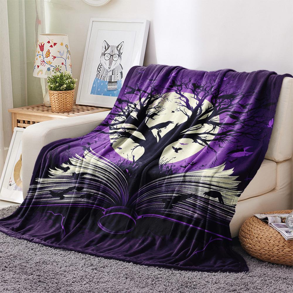 Magic Books  Print Flannel Blanket, High Quality Comfortable for All Seasons, Home Decor, Warmth and Comfort