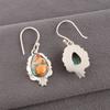 Spiny Oyster Gemstone 925 Stamped Silver Handcrafted Jewelry Birthstone Earrings EE-163-42