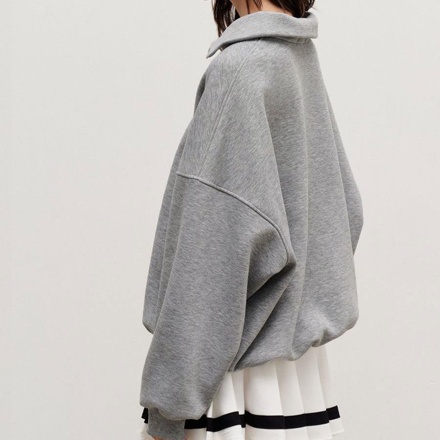 GMXIA Límec Mikina Podzim a Zima Dámský Unisex Styl Móda Streetový Trend Volná Klopa Zip Mikina