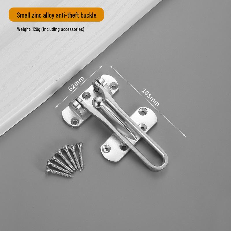 Zinc Alloy Anti-Theft Safety Door Chain with Pin-Type Bolt for Hotel Rooms
