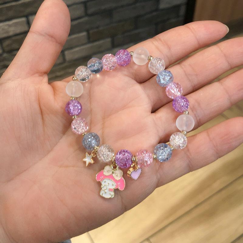Crystal Bracelet Alloy Colored Beaded Bracelet Student Friendship Fashion Bracelet Bead Glass Hot Selling New Cartoon