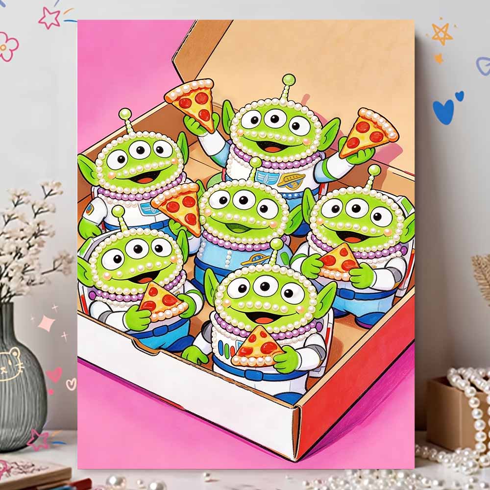 Disney Pearl Painting Pearl Aesthetic Three Eyes for Beginners and Adults, DIY Pearl Diamond Art Painting Kit for Home Wall Decor Gifts