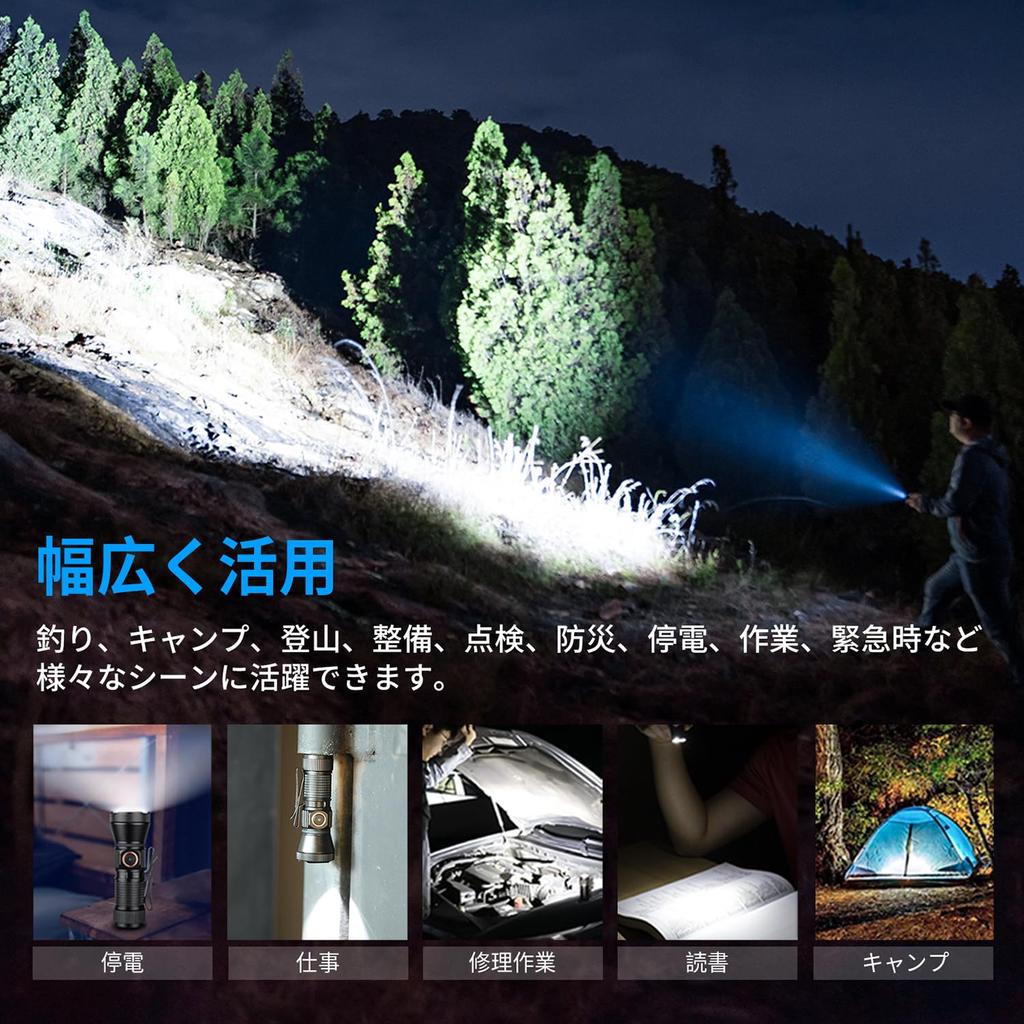 TrustFire Powerful LED 1050 USB 5 Dimmable New EDC Handheld IPX8 with Ideal for Disaster and Camping Flashlight, Lumens, Magnetic, Type-C,