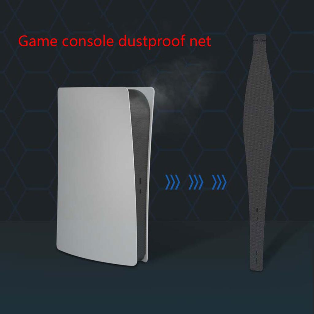 Game Console Host Middle Strip Dust Cover Flexible Mesh Protection Net Fit for PS5 Dustproof Skin Heatsink Barrier Cover
