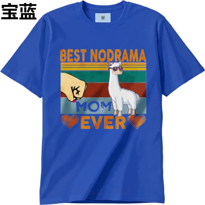Breathable Tee Soft Unisex Round Neck Tshirt Big Size Best Nodrama Mom Ever Alpaca Design Stylish Women Tops Quick Dry Shirt
