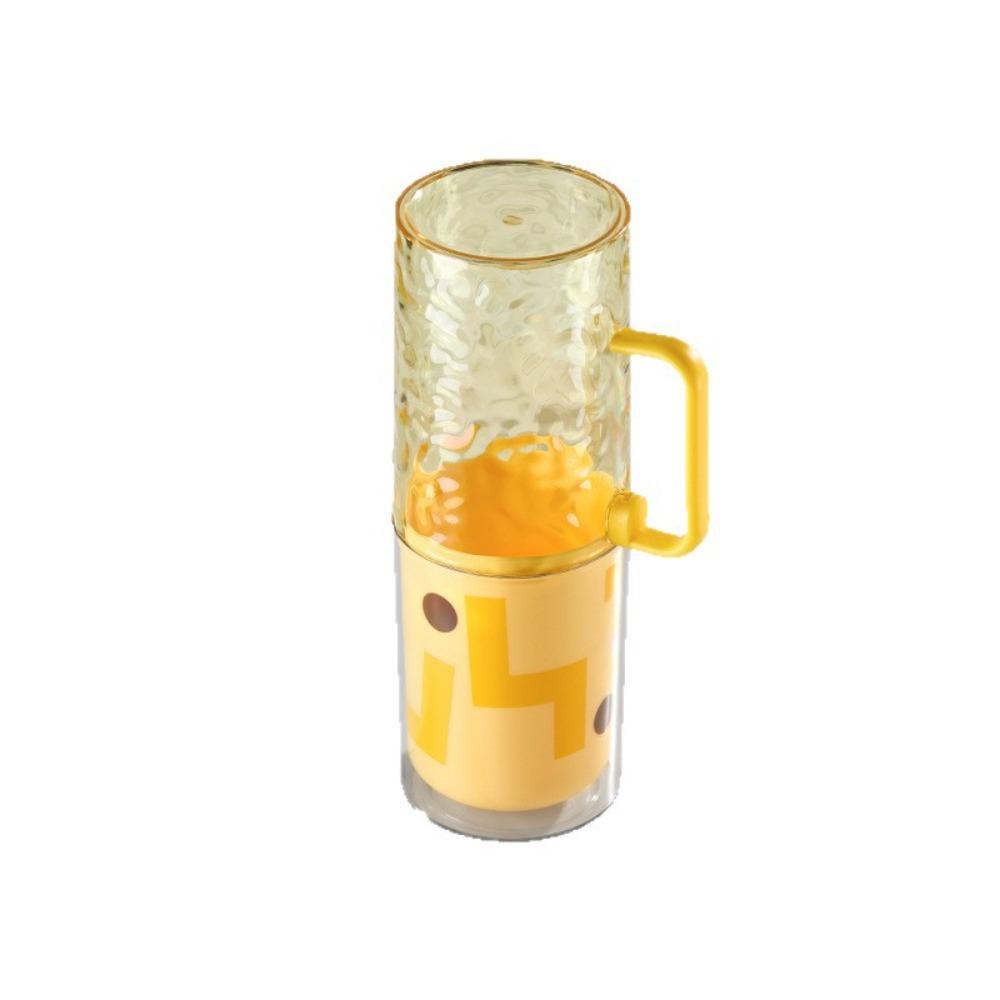 

Портативные прозрачные дорожные контейнеры для зубных щеток, пластиковый футляр 3 в 1 для зубной щетки с крышкой, стакан для хранения, для путешествий жёлтый