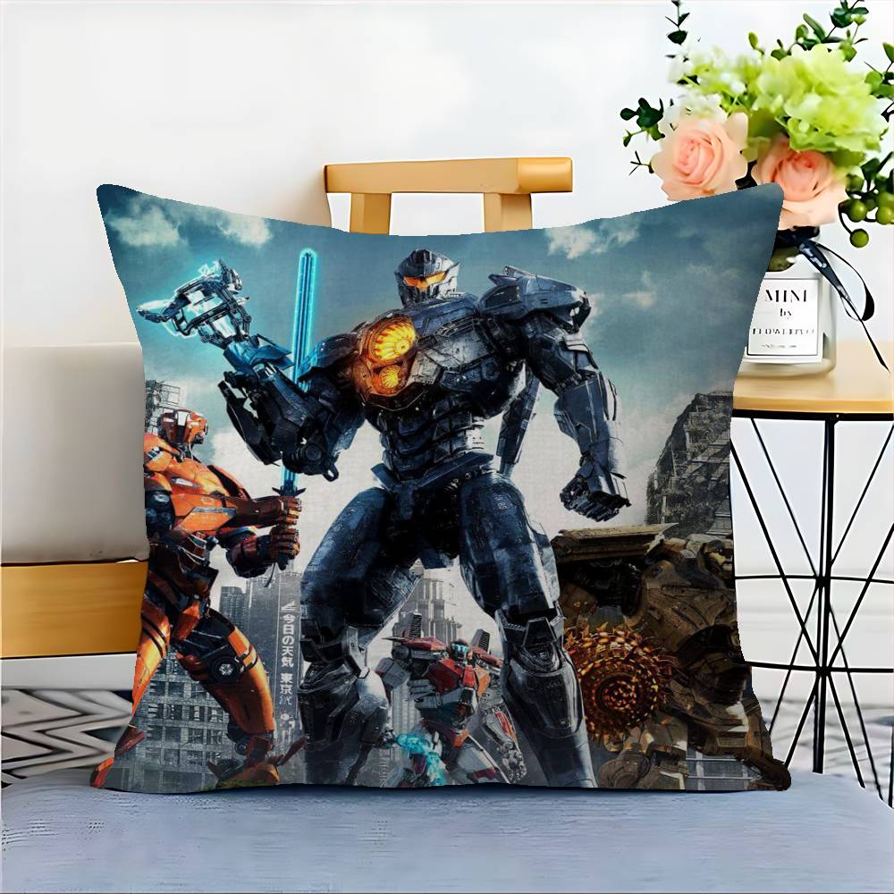 Movie P-Pacific Rims Pillow Covers Cartoon Sofa Decorative Home Double-sided Printing Short Plush Cute Cushion Cover