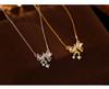 Silver Bow Star Necklace: Sweet Clavicle Chain for Women - Perfect Girlfriend Gift, 2024 Trend.