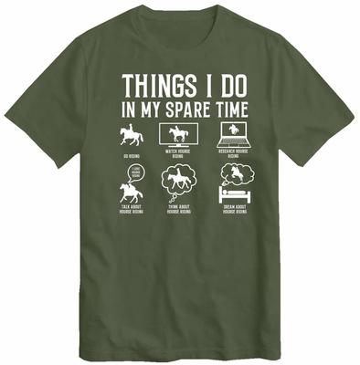 Pferderennen Dinge, die ich in meiner Freizeit mache T-Shirt Enthusiast Reiter Geburtstag