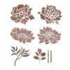 6Pcs Large Flower Stencils Garden Fence DIY Decoration Reusable Wall Stencils Nature Templates Graffiti Stickers
