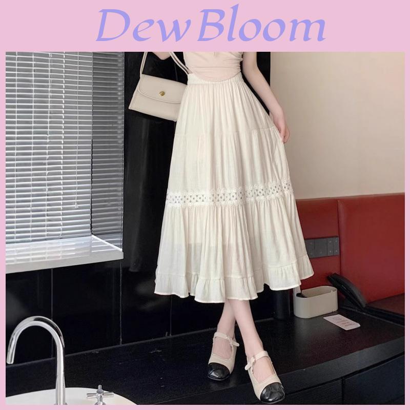Elegant High Waist White Maxi Skirt With Shear Chiffon Fabric For Summer Casual Wear