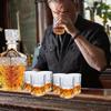 Hochwertiges 7-teiliges Whisky-Set – elegante 850-ml-Karaffe und 6 Schnapsgläser, perfektes Geschenk für Männer, vielseitig für alle Spirituosen