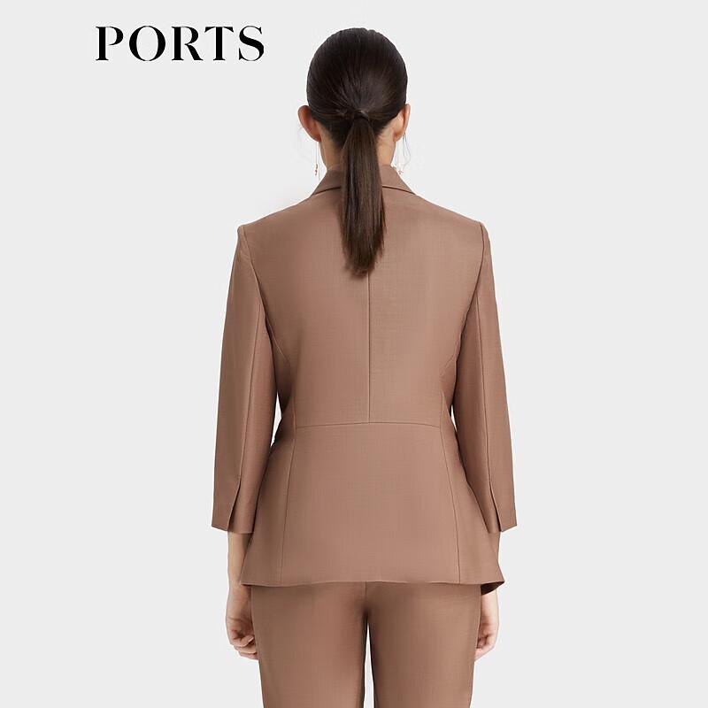 PORTS Women's Brick Red Terracotta Brown Casual Jacket