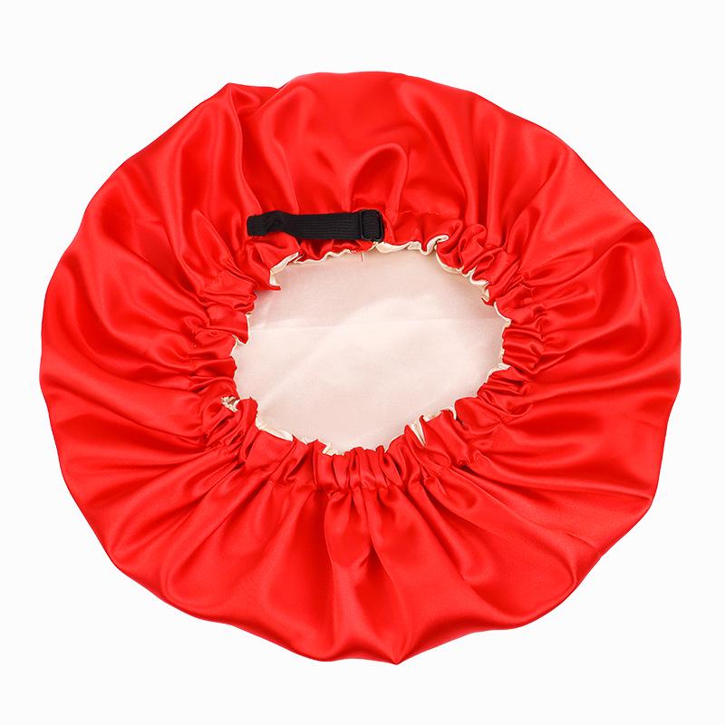 Reversible Satin Sleep Cap - Double-Layer, Adjustable Faux Silk Hair Care Cap