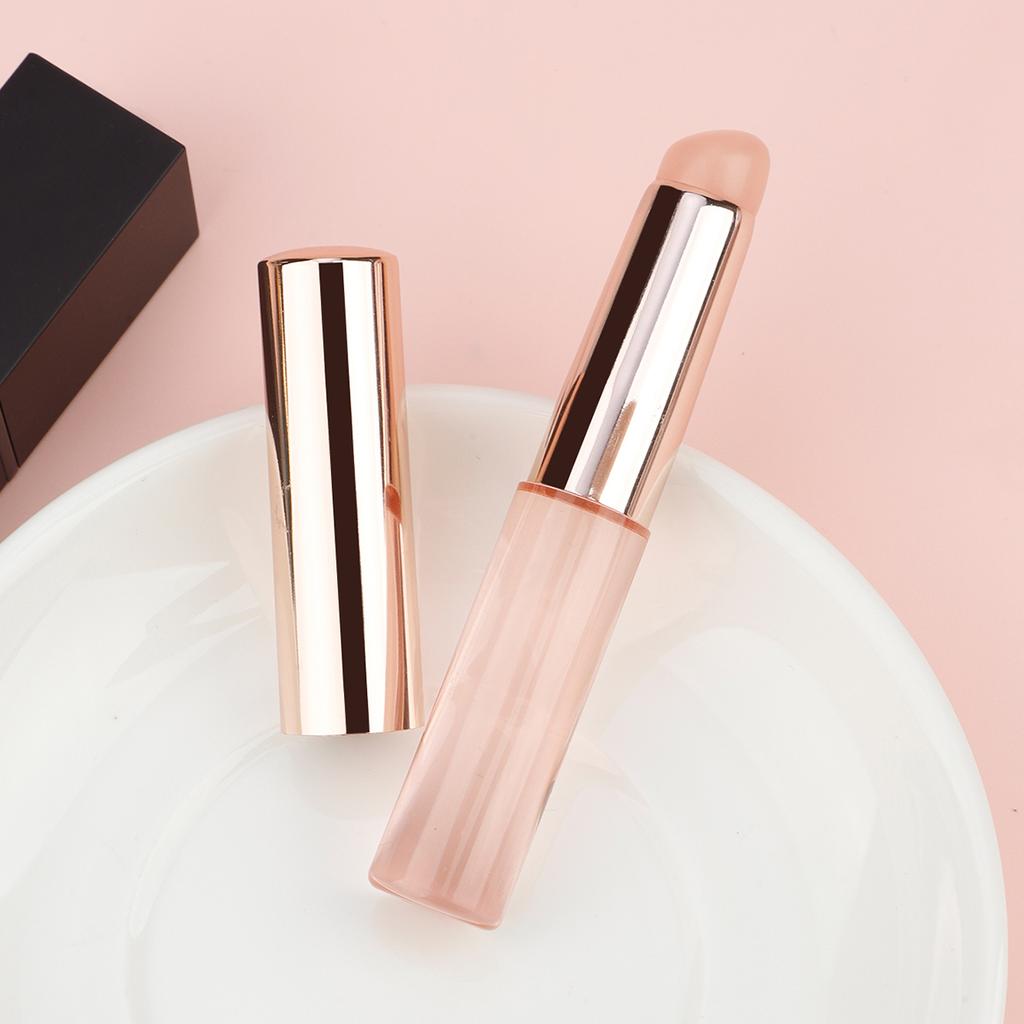 Portable Multi-purpose Mini Translucent Silicone Concealer Brush Lipstick Brush Smudge Brushs Cover Round Head Makeup Brush