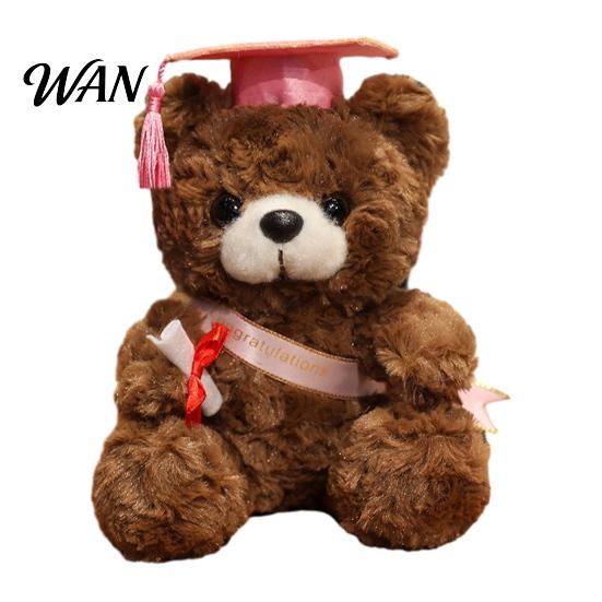 Plush Bear With Bow Tie Personalized Graduation Gifts 2026 for Her, 7-Inch Teddy Bear, Soft Celebration Gift Mascot College High School, Grade