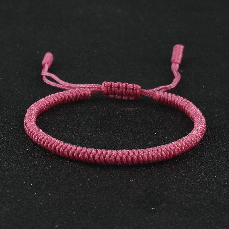 Tibetan Buddhist Bracelet Lucky Handmade Braided Adjustable King Kong Knot Red Thread Charm Bracelets for Women Men Couple Lover