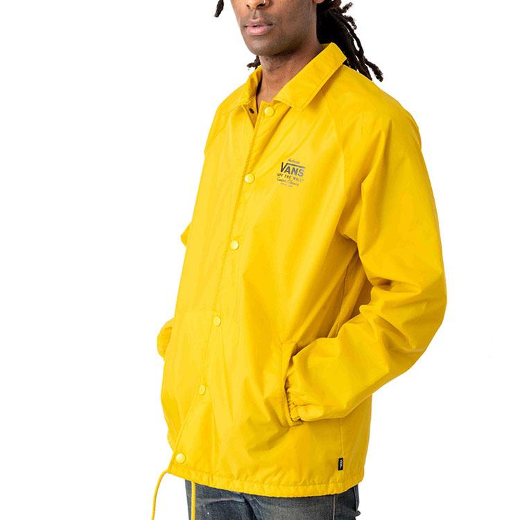 Vans Logo Print Single-Breasted Loose Jacket Unisex Jacket Saiya-Yellow VN0002MUD2P