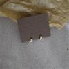 925 Sterling Silver INS Glossy Small Earrings for Women Fashion Temperament 14K Gold Plated Ear Jewelry Gift