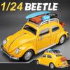 1:24 Beetle Lada Niva Diecast Model Alloy Toys Car Doors Opened Four Wheel Suspension Sound Light Cars Children Interactive Toy
