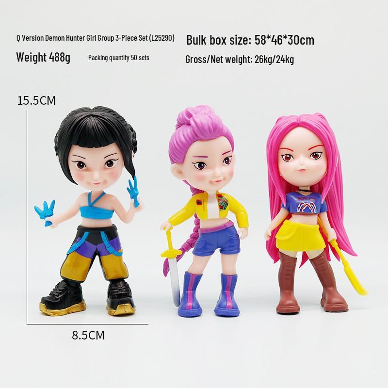 Real-life Monster Hunter Witch Squad Figures: Rumi, Mira, Zoe Desktop Ornaments