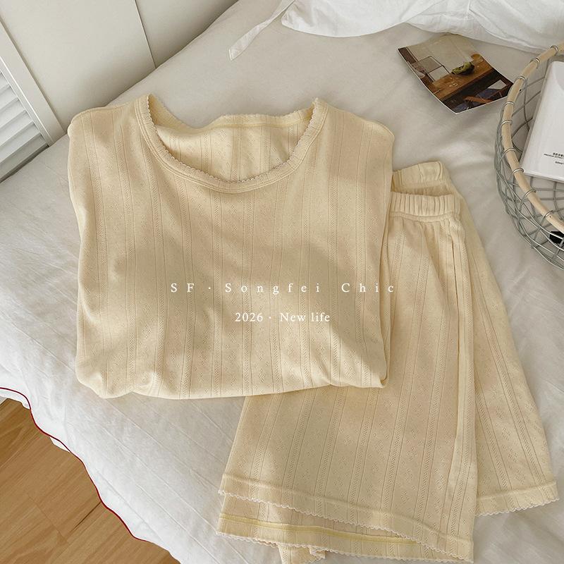 

Dog teeth contrasting color pure cotton pajamas women s summer free-wearing bra integrated chest pad fungus border defense light loungewear One size fits all (osfa)