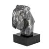 Schnauzer I - Figur auf Marmor, mit silbernem Metall überzogen, handgefertigt, Marke Art-Dog