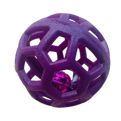 Dog Hollow Ball Toy Fun Interactive Bite Resistance Chewing Pet Toy Ball for Dogs Cats Pets Purple
