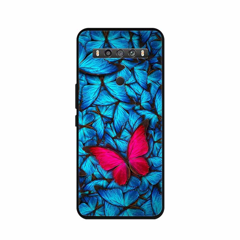 For TCL 10 5G UW Case Animals Silicone TPU Soft Cover Phone Coque For TCL 10 SE TCL10 5G UW Capa Shockproof Cartoon Wolf Funda