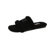 Autumn and Winter 2025 Korean Version of Half-drag Gentle Fluffy Slippers Women Wear New Fairy Velvet Temperament Flat Bottom Retro