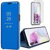Protective Case - Booling - Smart Case Bumper Shockproof - Mirror Effect - Blue - Samsung Galaxy A35 5g