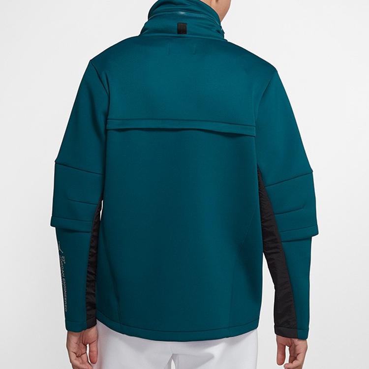 Jordan 23 Engineered Patchwork Packable Hoodie Fleece-Lined Zip-Up Jacket Men Outerwear Blue BQ5766-347