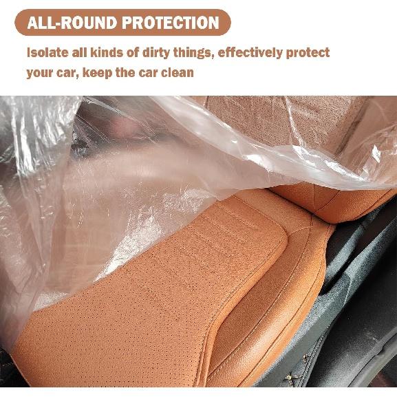 50 Disposable Car Seat Cover,Waterproof Plastic Seat Cover Suitable for Car Truck Bus Seat,Universal Car Seat Cover Car Accessories Interior Suitable